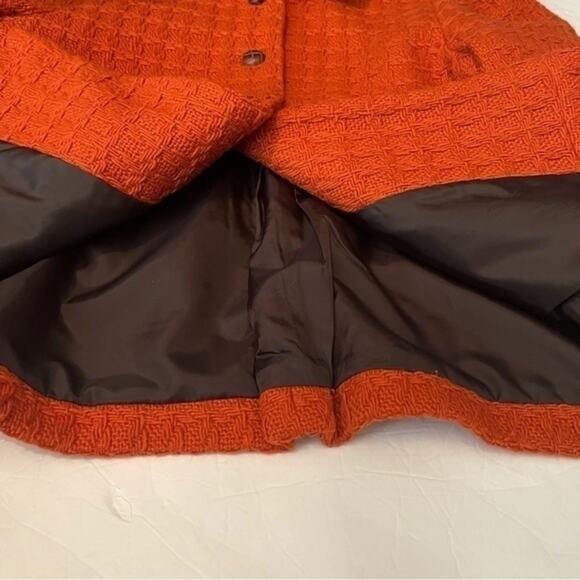 Dialogue Brick Orange Woven Wool Blend  Academia OfficeCore Coat NWOT Size XS - Picture 8 of 11